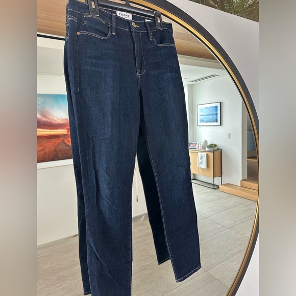 Frame Denim Le High Skinny Crop Jeans, Size 28, Color Dame - Picture 3 of 10